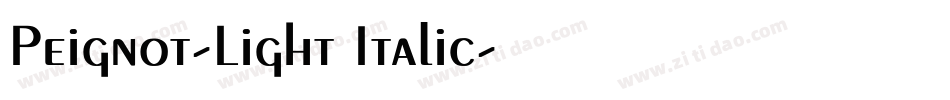 Peignot-Light Italic字体转换